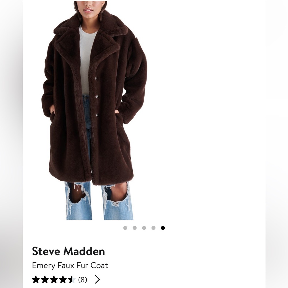 Steve Madden Emery faux fur coat NWT